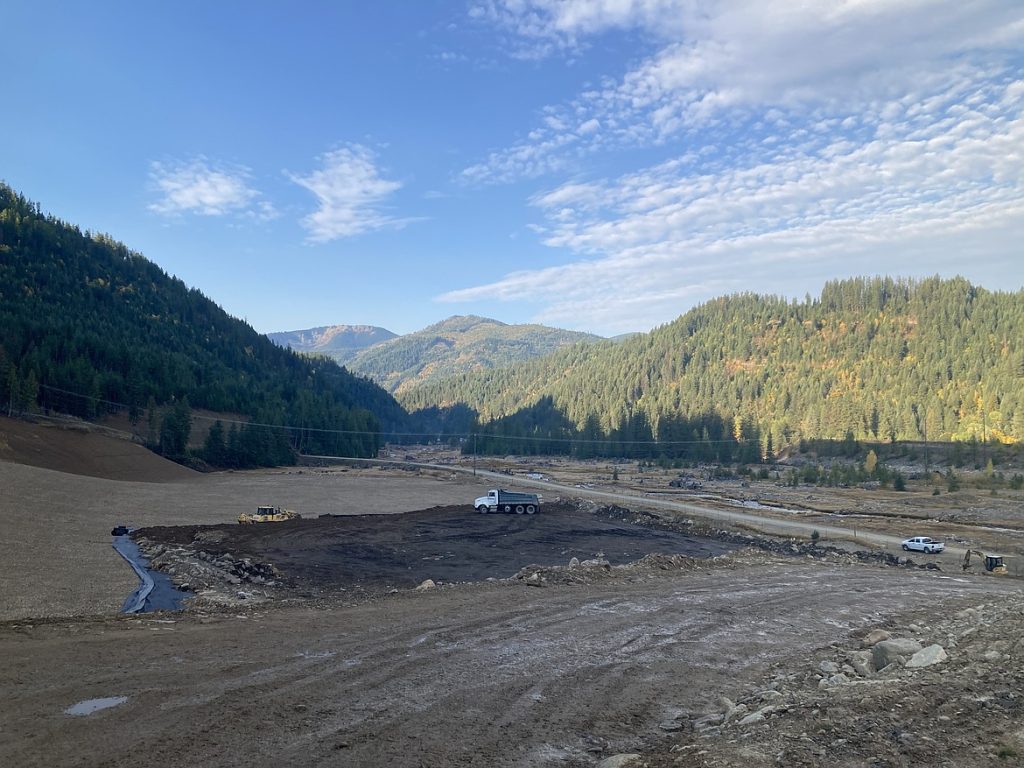 Remediation work near Canyon Creek.