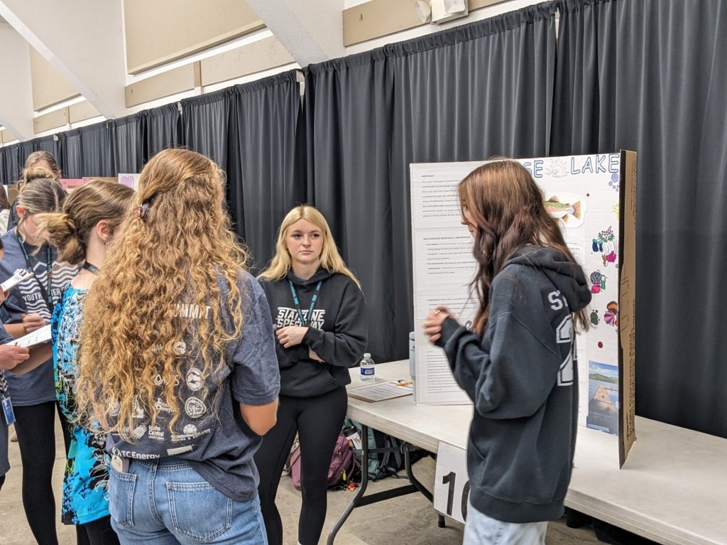 Students presenting projects