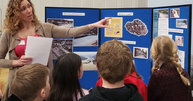 PHD Employee Teaching Children about Lead Exposure