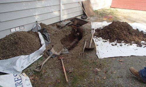 Residential digging showing proper separation techniques